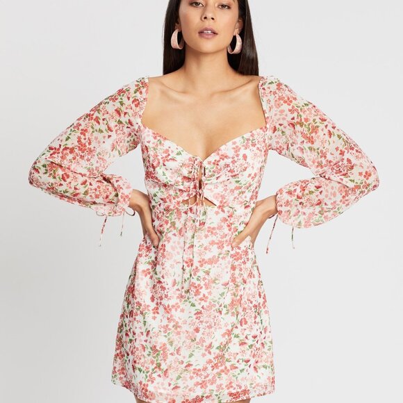 Finders Keepers Merci Long Sleeve mini dress - Strawberry Floral - Picture 5 of 5